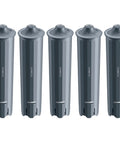 Five gray filters from Claris Smart Water Filter Pack Of Five For Automatic Coffee Machines Keeps Your Espresso Water Clean And Tastes Great With Easy Installation And Long Lasting Fresh Flavor 71793