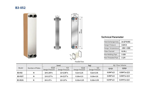 Rock Solid Brazed Plate Heat Exchanger for Industrial Water Chilling and Air Conditioning Systems, compact stainless steel design.