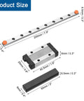 MGN9 200mm Linear Guide Rail Kit with MGN9H Carriage Block and Mini MGN12 Guide for DIY 3D Printers and CNC Machines dimensions
