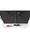 Back view of Portable 200W Solar Panel Kit Foldable Monocrystalline Suitcase With 20A Waterproof Charge Controller And Plug And Play Battery Charger