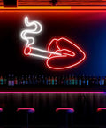 Custom Smoke LED Neon Sign for Bar Restaurant and Home Decor Personal Gift Wall Light Lit Neon Logo for Parties Mood Lighting