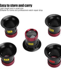 Watchmakers Loupe Set With 3X 5X 10X 15X And 20X Magnifiers Aluminum Alloy Construction, arranged for display
