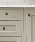 Built Tough 2 Pack Matte Black Bifold Closet Door Knobs With 1 5 Inch Heavy Duty Zinc Alloy Cabinet Hardware on drawer