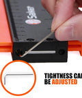 Close-up of Contour Gauge Tool For Woodworking And DIY With Lock, showing tightening mechanism using an Allen key.
