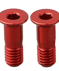Red M5 Rear Derailleur Guide Wheel Screw Set In Lightweight Aluminum Alloy With Thread Locking Glue For Easy Diy Bike Repairs And Maintenance, 14.2 mm Tension Bolts, 2 Pack