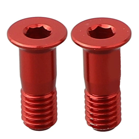Red M5 Rear Derailleur Guide Wheel Screw Set In Lightweight Aluminum Alloy With Thread Locking Glue For Easy Diy Bike Repairs And Maintenance, 14.2 mm Tension Bolts, 2 Pack