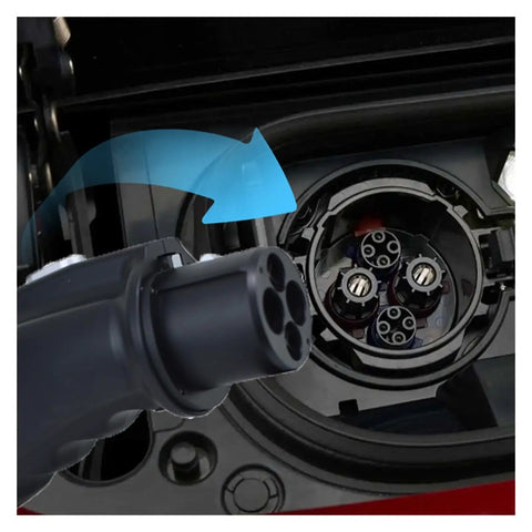 Fast Lane 250A Power Delivery With This Dependable Ccs Combo One To Chademo Dc Ev Adapter showing connector plugged into socket.