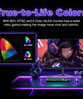 Gaming setup with Gamer Ready 24 Inch 1080p Gaming Monitor With 144Hz Refresh Rate, showing vivid sRGB color display