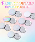 160 Pcs Colorful Holographic Badge Film For Button Makers 58mm Two And A Quarter Inch Glittery Protective Films shown