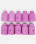 Pro Grade TIG Welding Ceramic Nozzle Cup Set Beefed Up 10 Pack for WP 17 18 26 Torch Sizes 6 8 10 12 Heavy Duty Alumina