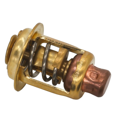 Close-up of a thermostat from Two Pack Plug N Play 143 Degree Fahrenheit Thermostats And Seals Kit For V6 Outboard Motors 135 150 175 200 HP Replacement 75692Q2 75692 Q2 Seals Included For Easy Fit And Reliable Temperature Control.