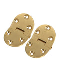 Premium Brass Hinge Set 2 Pack For Fold Down Tables Durable Round Edge Flaps Two And A Half Inch By One And A Half Inch High Quality