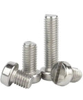 Top Shelf 304 Stainless Steel Cheese Head Machine Screws Slotted Drive For Woodworking Diy Projects Built Tough Pack Twenty Metric Sizes M1.6 Through M6 10Mm Length with various lengths displayed.