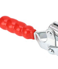 Push Pull Clamp Head With 65.5 mm Stroke And 318 kg Clamping Force Quick Release Elbow Joint Vertical Toggle Clamp For Welding And Woodworking Heavy Duty Secure Hold Tool For Precise Positioning red handle close-up