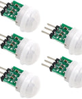 5 Pack Mini PIR Motion Sensor Modules For Arduino Projects, Ultra Sensitive Infrared Body Detectors, 2.7-12V DC, Fast Trigger, Compact Modules, Dope For Smart Home, Robotics, And DIY Automation, white dome lens