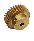 0.7 Module Brass Spur Gear 100 Teeth With Step Shaft 3mm Bore Straight Teeth Mechanical Transmission Gear Copper Gear For DIY Machining