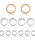 Toyota Lexus Scion Differential And Transfer Case Crush Washer Gasket Kit 12-piece set with steel, copper, aluminum gaskets