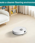 Six Pack Reusable Microfiber Mop Pads For Q10 S5 And Q10 S5 Plus Q10 VF Series Q10V Q10V Plus S8 Pro S8 Pro Plus Robotic Vacuum Cleaners Durable Washable For Sticky Dust Debris And Pet Hair on robot vacuum cleaning a light hardwood floor