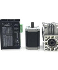 Rv030 Worm Gearbox Coupled With Nema23 Stepper Motor And Dm556 Driver Kit For Precision Cnc Builds showing components side by side.
