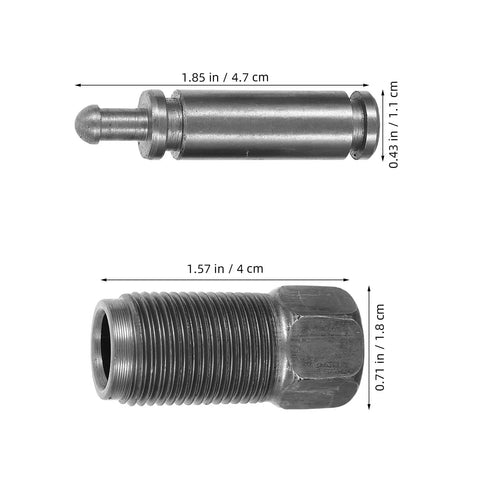 Heavy Gauge Steel Floor Jack Oil Pump Cylinder 18 mm Threaded Hydraulic Piston Plunger Replacement Kit showing plunger and threaded bolt.