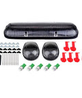 Chevy Silverado 1500 Cab Roof Marker Light Kit With Clear Cover And Wire Pack Plug And Play T10 5050 SMD Green Fits 2002 2004 2005