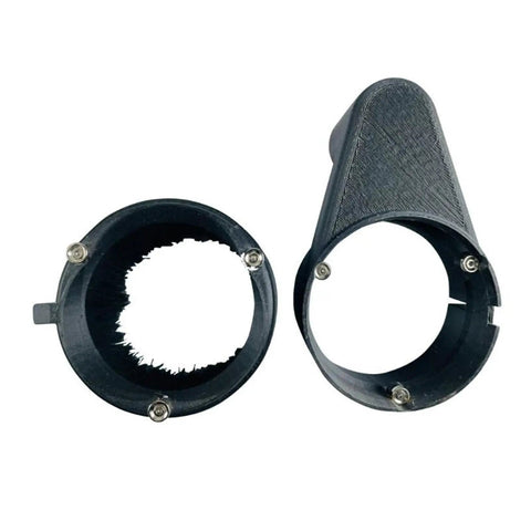 Powerhouse Magnetic Spindle Brush Dust Shoe For Cnc Woodworking, featuring removable bristles and strong magnet lock.