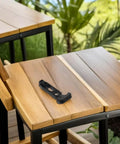 Single rubber engine hood latch from Rubber Engine Hood Latches 4 Pack for Trucks and Cargo Trailers on wood table