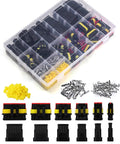 800 Pieces 50 Set Waterproof Automotive Wire Connectors Kit With 1 To 6 Pin Male And Female Plugs Silicone Seal in box