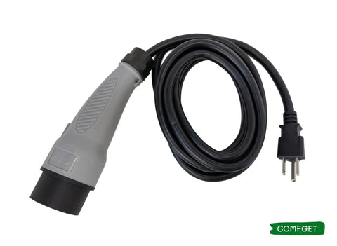 Heavy Duty 10 Ft Golf Cart Charge Cord Replaces Oem 2Cr910 For Madjax Denago Star Breezy Ev with gray connector and black cable.
