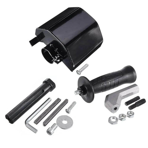 Grinder Conversion Kit Drum Polisher Attachment For M10 And M14 Angle Grinders With Protective Cover And Shaft Converts To 120mm By 100mm By 19mm Polisher, Comfortable Handle, And Compatible With Different Polishing Discs parts display.