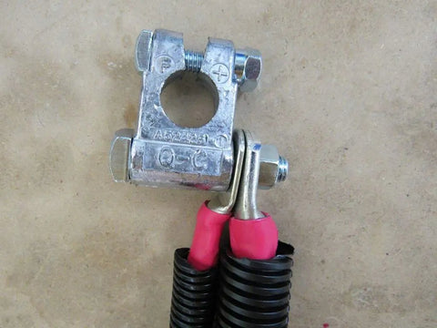 Rock Solid Heavy Duty Battery Cable Big Three Upgrade Harness With Military Grade Terminals, metal clamp and 1ga wire.