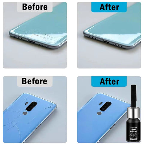 Glass Repair Liquid For Phone Screens, Quick Pro Grade Scratch Remover Fluid For Cracks, Chips, And Broken Displays image.