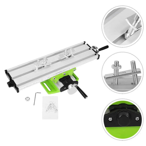Boofaa Compact Multifunction Drill Press Platform For Milling Machines with durable alloy steel frame and green finish.