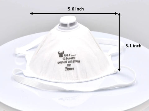 Particulate Respirator Dust Mask With Valve For On The Job Site Protection, Lightweight Cup Style With Cushioned Nose Foam, Two Strap Comfort Fit NIOSH Approved Great For Sanding, Grinding, Woodworking And Home DIY Dust Control