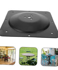 Black Iron Table Leg Connector Bracket With Screws For Furniture Repair Angled Mounting Plate, heavy duty design for stability.
