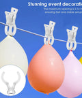 Heavy Duty 30 Pack Clear Balloon Arch Clips Kit With Invisible Spring Clamps For Weddings Parties And Beach Towels Holding Backdrops Quilts Photography Props securely without ruining your vibe, clear plastic clips on balloons