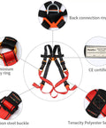 Kids Full Body Safety Harness for Outdoor Adventures, polyester webbing, adjustable straps, aluminum and carbon buckles, CE certified