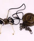 Tiffany Style Pendant Light Fixture With Blue Purple Baroque Stained Glass Wide 16 Inch Shade components and pull chain