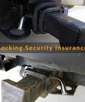 Trailer Hitch Receiver Lock Padlock Style With Swivel Head Five Eighths Inch Bent Pin Fits Class Three And Four Two And A Half Inch Receivers Ideal For Bike Rack Tray Ball Mount Tow Truck Car Boat RV Lock It Down installed on vehicle hitch.