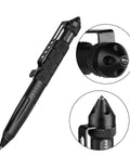Rugged Tactical Pen For Everyday Carry, Self Defense And Emergency Glass Breaker with tungsten steel cap and aluminum body