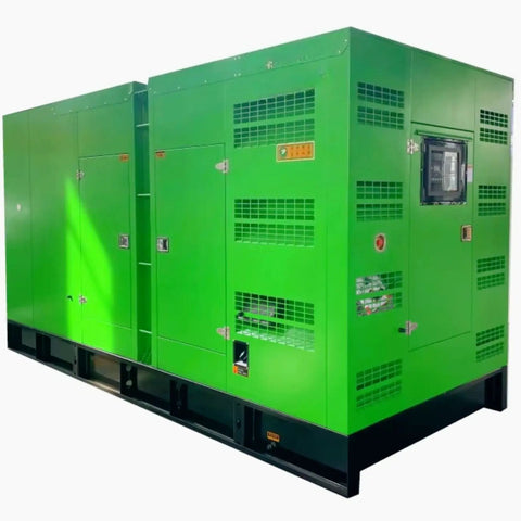High Output Generator 400kW To 1000kW Open Chassis Beefed Up Industrial Power Plant For Heavy Duty Pumping And Backup Power With Onsite Utilities Available enclosed green generator housing with vents