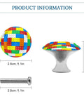 Colorful Rainbow Cabinet Knob Set Two Pack Drawer Pulls For Dresser Cabinets Aluminum Alloy And Stainless Steel Durable Finish
