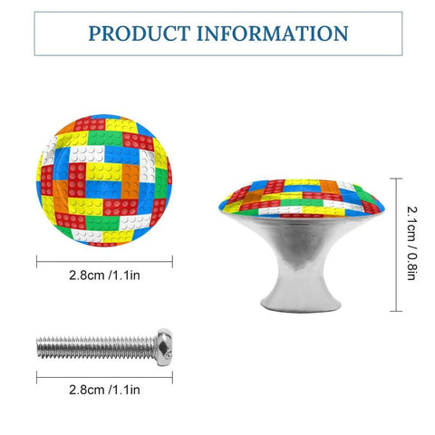 Colorful Rainbow Cabinet Knob Set Two Pack Drawer Pulls For Dresser Cabinets Aluminum Alloy And Stainless Steel Durable Finish