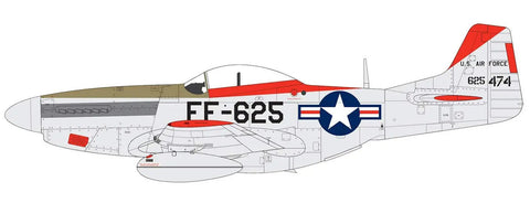 Side view of F 51D Mustang Model Kit 1 48 Scale Plastic Airplane For Adults And Kids Skill Level 3 WW2 Fighter Aircraft Model