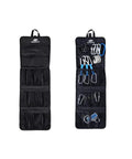Foldable Waterproof Rock Climbing Gear Bag with Roll Up Design showing D Ring Quickdraw Organizer and Carabiner Storage Pouch
