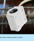 SCS8UU 8mm Linear Ball Bearing Block with Aluminum Slide Bushing, shown close-up against a blurred CNC machine background.