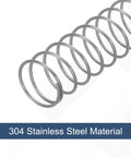 Close-up of Stainless Steel Compression Springs Set, 50 PCS, 0.8mm Wire, 8mm Outer Diameter, 50mm Free Length, 304 Stainless