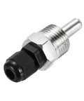 Black Weldless Thermowell For Beer Fermenter, 8mm Dia Stainless Steel 304 With Cable Gland, 30mm Length, G1/2 Thread, Temperature Probe Protection Ideal For Homebrew Setups