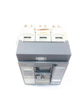 Masterpact Low Voltage Power Circuit Breaker 3 Pole 800 Amp 600 V AC Refurbished NT08N1 top view showcasing heavy-duty steel construction.
