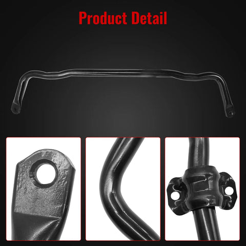 Ram 1500 Front Suspension Stabilizer Bar Set With Sway Bar End Links And Bushings For 2009 To 2018 Dodge Ram And 2019 To 2022 Ram 1500 Classic Replaces K80894 55398938AC AB, black steel bar